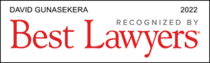 Recognized by Best Lawyers (2022) -  David Gunasekera