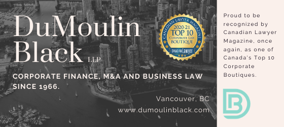 DuMoulin Black Recognized by Canadian Lawyer as Top 10 Corporate Boutique